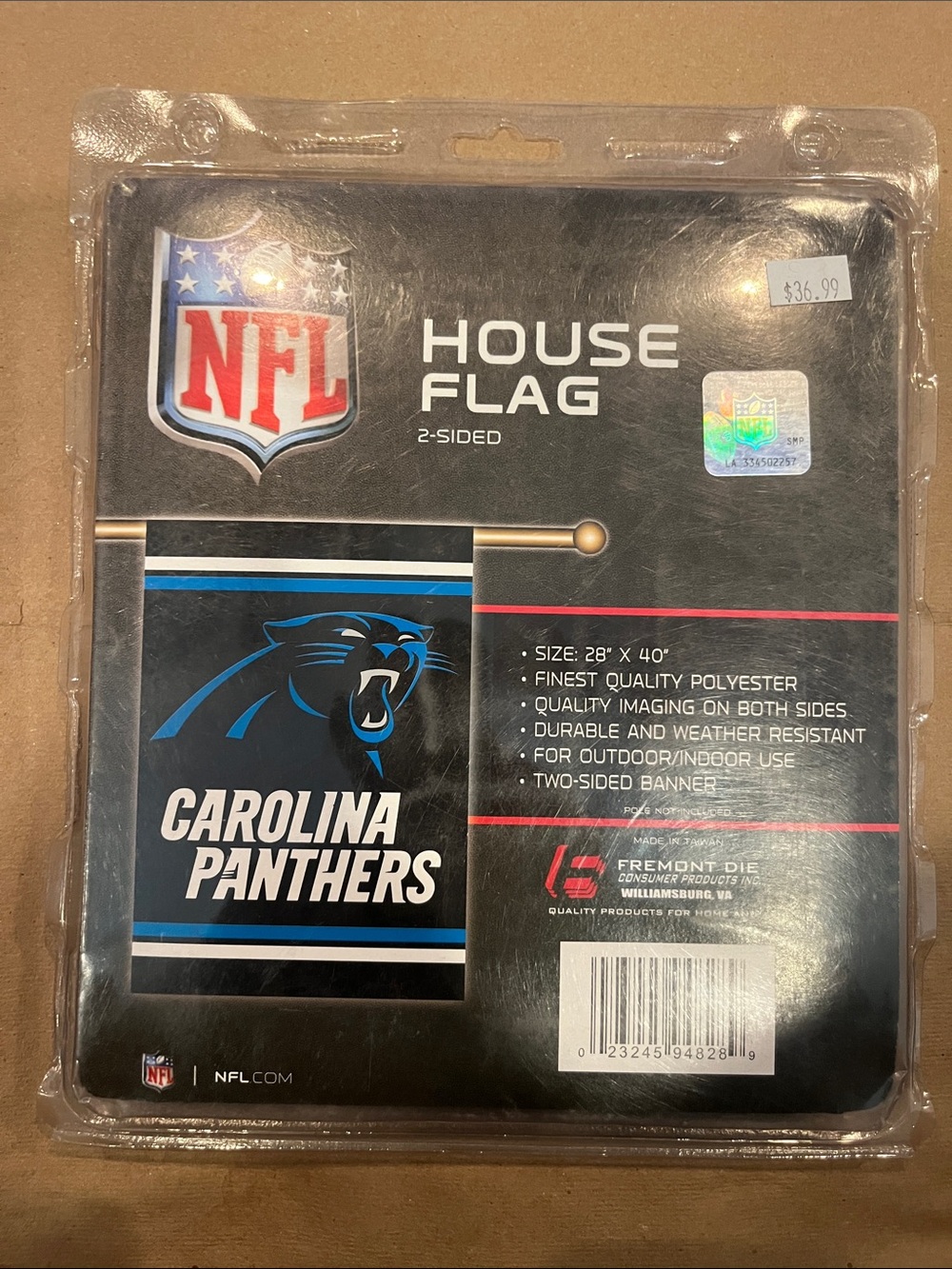Carolina Panthers NFL House Flag - Black/Blue